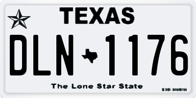 TX license plate DLN1176