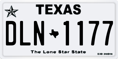 TX license plate DLN1177