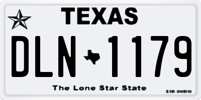 TX license plate DLN1179