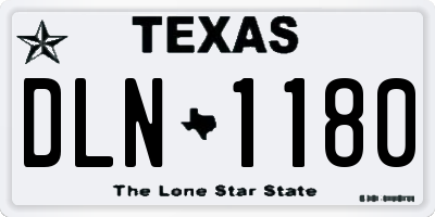 TX license plate DLN1180