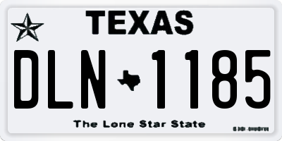 TX license plate DLN1185