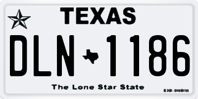 TX license plate DLN1186