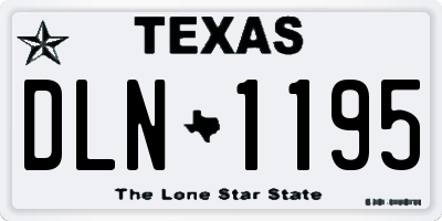 TX license plate DLN1195