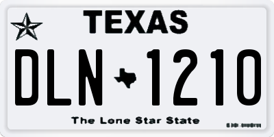 TX license plate DLN1210