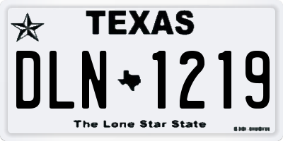 TX license plate DLN1219