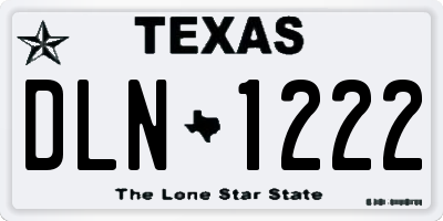 TX license plate DLN1222