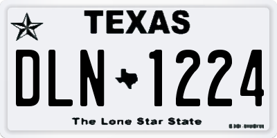 TX license plate DLN1224
