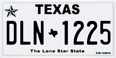 TX license plate DLN1225