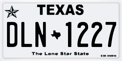 TX license plate DLN1227