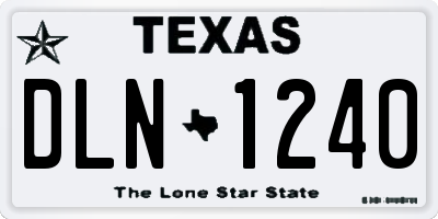 TX license plate DLN1240