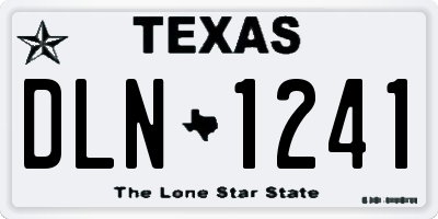 TX license plate DLN1241