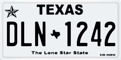 TX license plate DLN1242