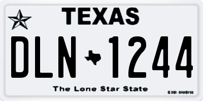 TX license plate DLN1244