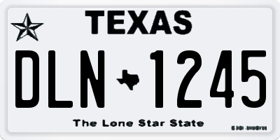TX license plate DLN1245