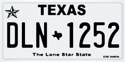 TX license plate DLN1252