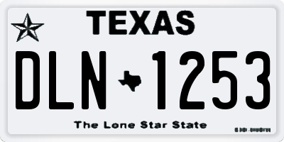 TX license plate DLN1253