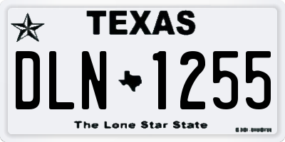 TX license plate DLN1255