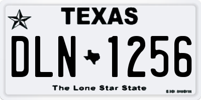 TX license plate DLN1256
