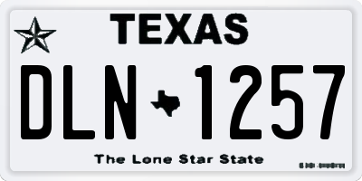 TX license plate DLN1257