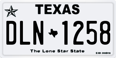 TX license plate DLN1258