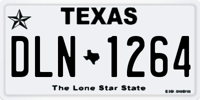 TX license plate DLN1264