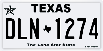TX license plate DLN1274