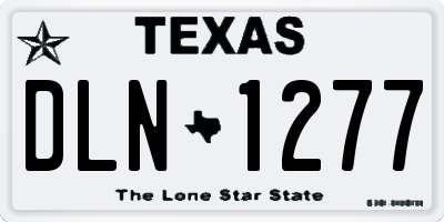 TX license plate DLN1277