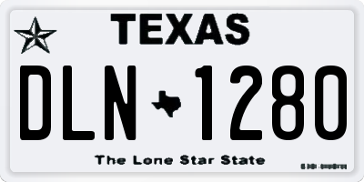 TX license plate DLN1280