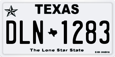 TX license plate DLN1283