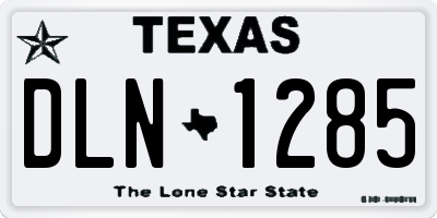 TX license plate DLN1285