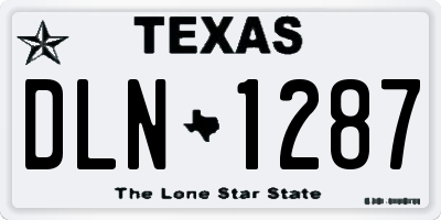 TX license plate DLN1287