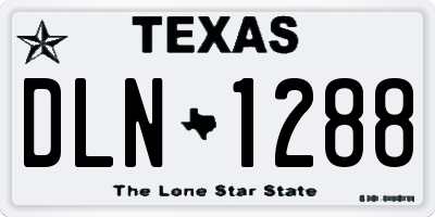 TX license plate DLN1288