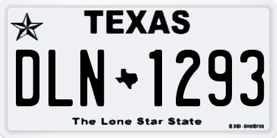 TX license plate DLN1293