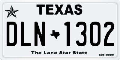 TX license plate DLN1302