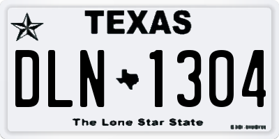 TX license plate DLN1304