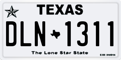 TX license plate DLN1311