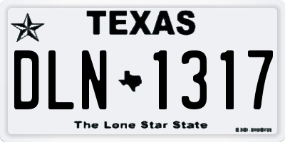 TX license plate DLN1317