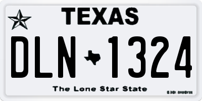 TX license plate DLN1324