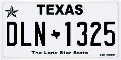 TX license plate DLN1325