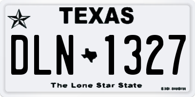 TX license plate DLN1327