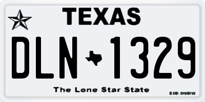 TX license plate DLN1329