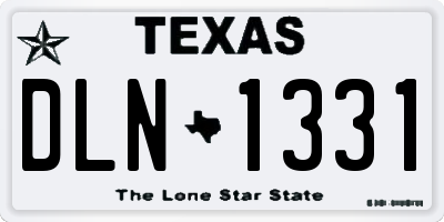 TX license plate DLN1331