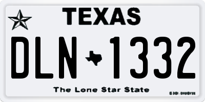 TX license plate DLN1332