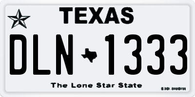 TX license plate DLN1333