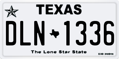 TX license plate DLN1336