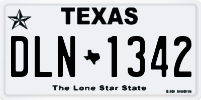 TX license plate DLN1342