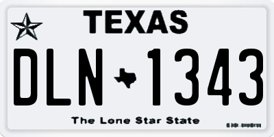 TX license plate DLN1343