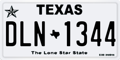 TX license plate DLN1344
