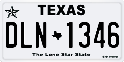 TX license plate DLN1346