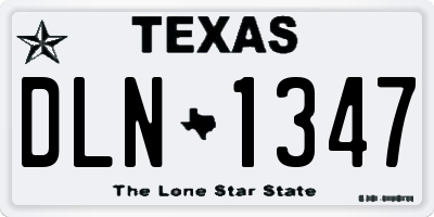 TX license plate DLN1347